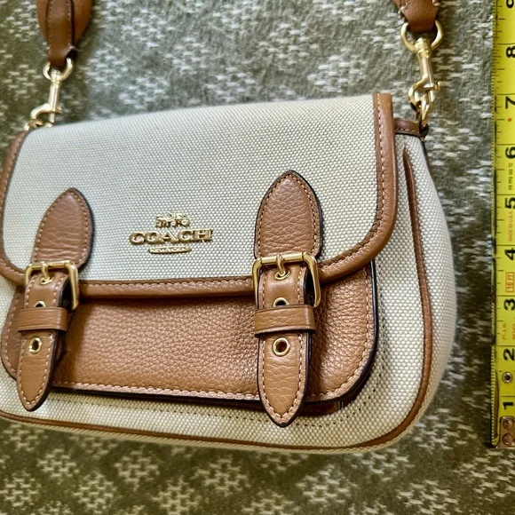 Coach Tan and Cream Crossbody Bag - Picture 11 of 13